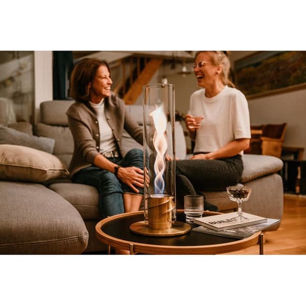 Bordskamin - höfats - Spin 1200 Guld - Bioetanol - Priserad design - 1100 W