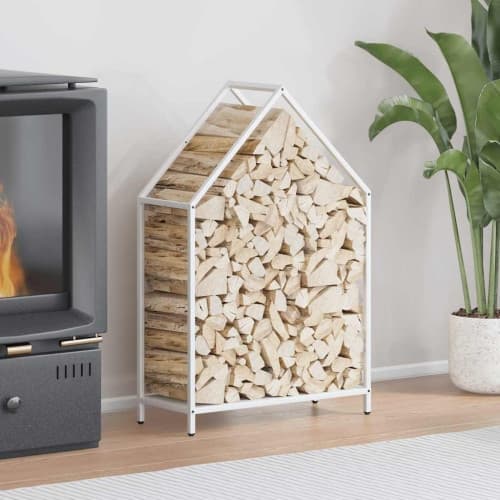 Vedställ vit 60x25x90 cm kallvalsat stål