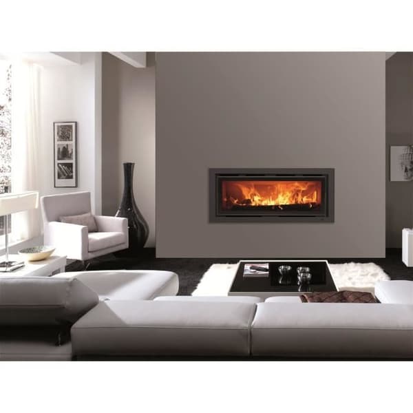 Vedeldad kamin - PANADERO - Vinkelmodul till vänster Ecodesign - 5,9 kw - Vedträn 50 cm