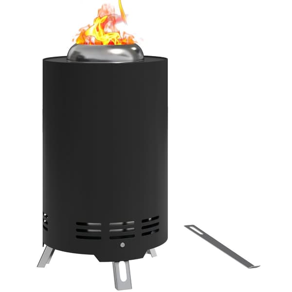 Rootz Fire Bowl Pise - Rökfria eldskal - Rostfritt stål eldstad - Robust & värmebeständig - Ø16x25cm