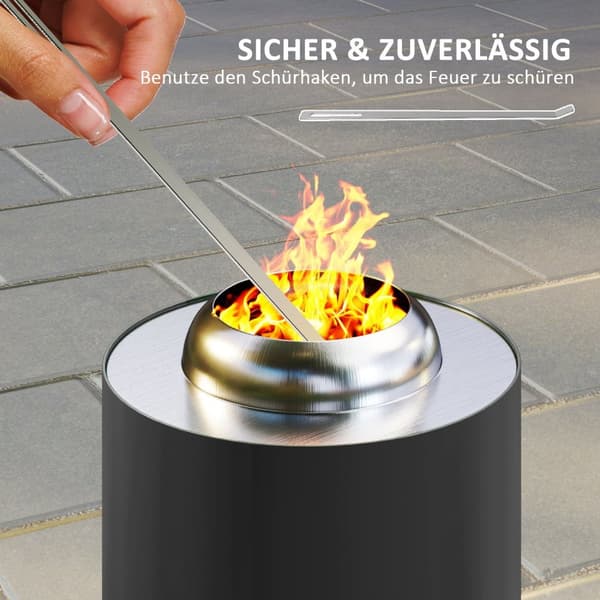 Rootz Fire Bowl - Takka - Palonkuoret - Savuvapaa palaminen - Ruostumaton teräs - Ø16x25cm