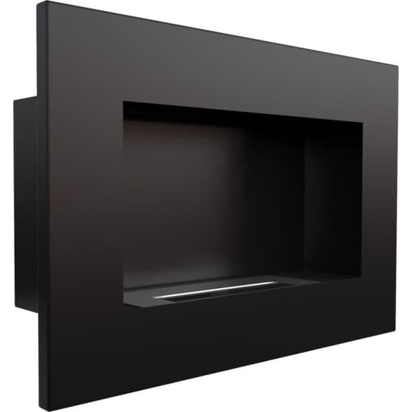 Bio eldstad - DELTA - Svart - Belagt stål - 60 cm - TÜV certifierad