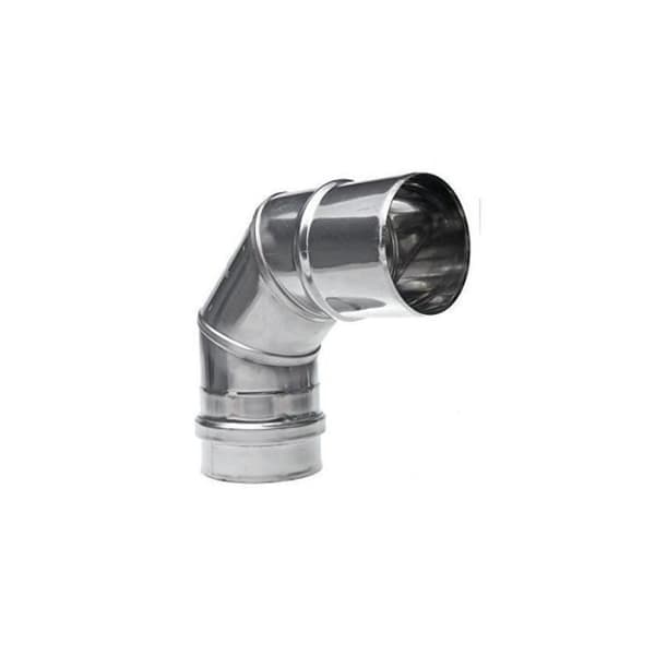 Böj rökkanal - Rostfritt stål - TN0622120 - 87 grader - Ø120 mm - Temp. upp till 450°C