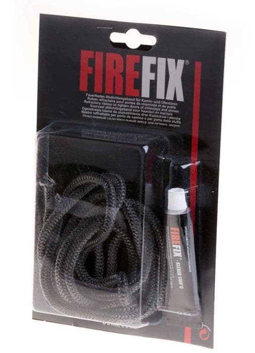 Firefix skorsten - 1767 - 2043 Rund keramisk sladd 8 mm (grå) 2 m lång med värmebeständigt lim
