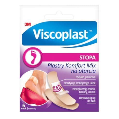 Viscoplast komfortplåster för skrubbsår mix 6 st