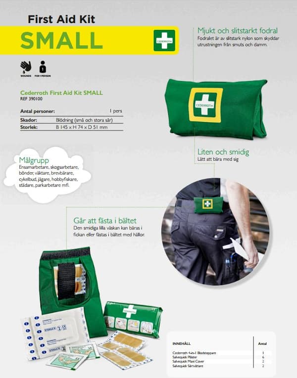 CEDERROTH FIRST AID KIT SMALL, första hjälpen litet
