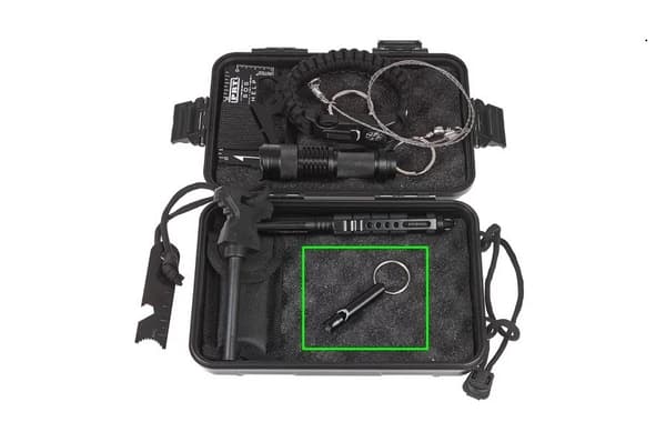Survival fløjte GUARD WHISTLE aluminium sort (YC-010-BL)