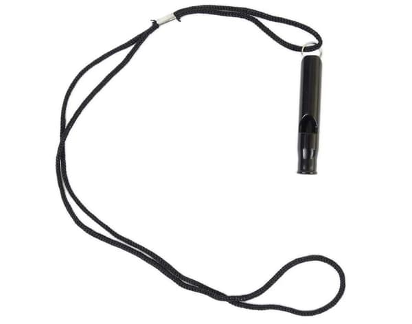 Survival Whistle - Aluminium - Svart
