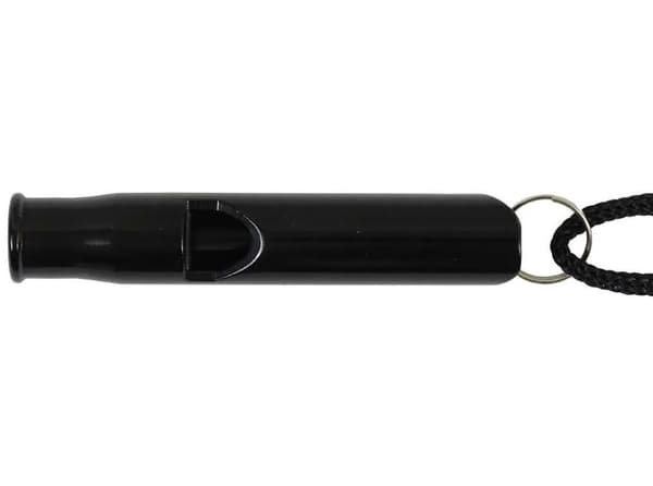 Survival Whistle - Aluminium - Svart
