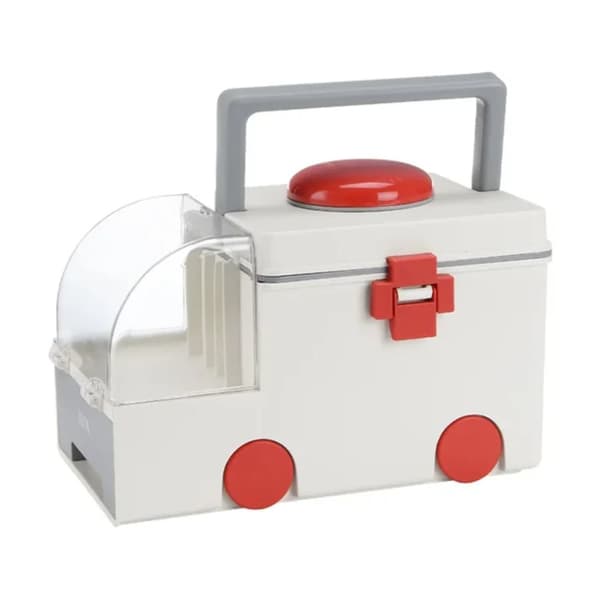 Bärbar Första Hjälpen Kit, Miljövänlig Design, Klassisk Stil,Grå