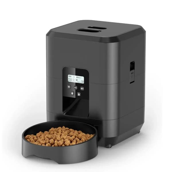 Smart Petmat, Tidsinställd Matning, Justerbara Portioner,Svart knapp ingen wifi