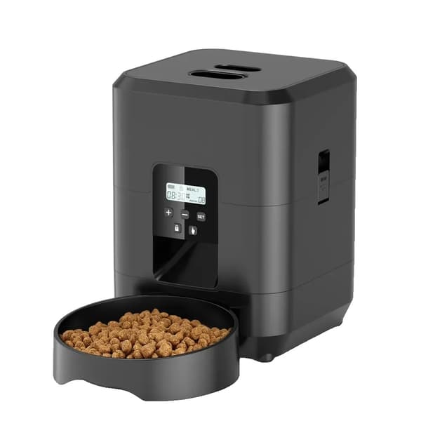 Smart Pet Foder, Tidsindstillet Fodring, Justerbare Portioner,Sort knap ingen wifi