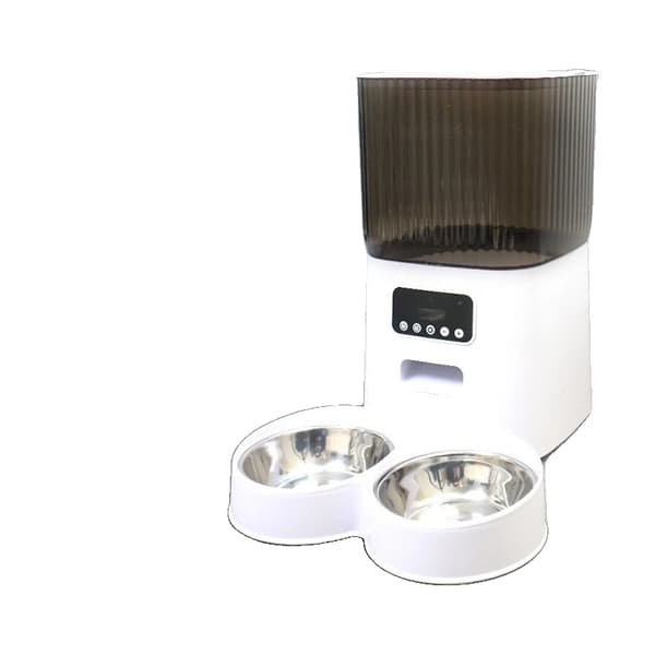 5L Pet Foder, Smart Kontrol, Stor Kapacitet,5L, Dobbelt skålknap