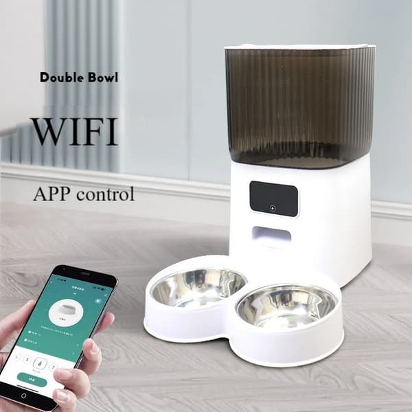 5L PET-matare, Smart kontroll, Stort kapacitet,5L, Dubbel skål WIFI