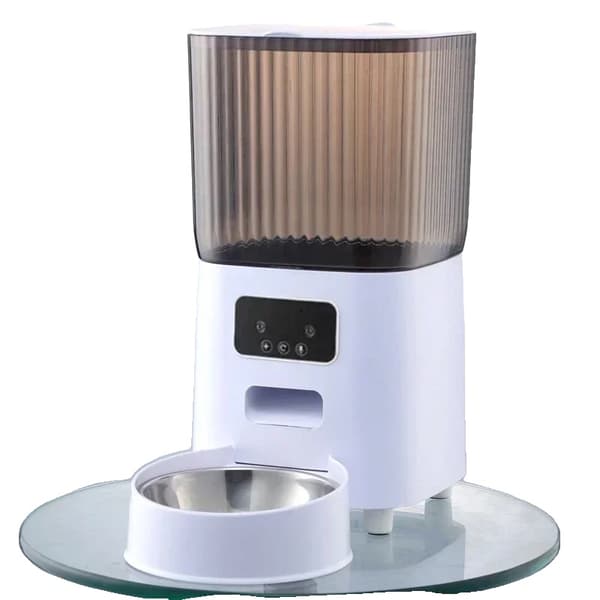Smart kattmatare, 3,5L kapacitet, LCD-display,Enkel skål WIFI