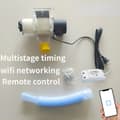 Miniatyrbillede 2 af 2: Automatisk Hønsefoder, Solenergi Tidsindstilling, Holdbart Plastmateriale,Wifi kontrol 220v EU