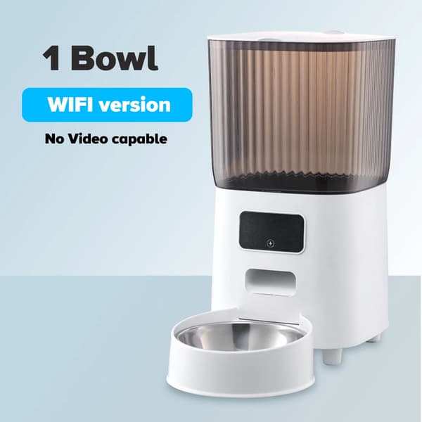 Automaattinen kissanruokinta, 5L kapasiteetti, WiFi-yhteensopiva, kaksoisvirtaustila,WIFI Versio