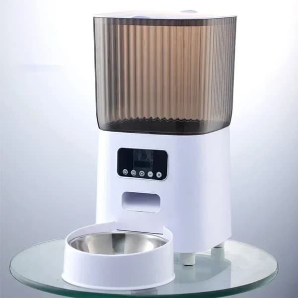 Smart kattmatare, 3,5L kapacitet, LCD-display,Enkel skål knapp