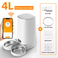 Miniatyrbillede 2 af 2: Automatisk kæledyrsfodrer, 4L kapacitet, smart enhed, app kontrol,WIFI Dobbelt Skål