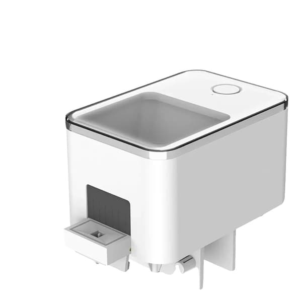 WiFi Smart Fish Feeder, 100ml Stor Kapacitet, Fjernovervågning,HVID