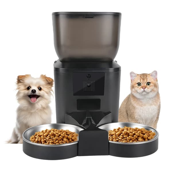 Automaattinen kissanruokinta, 4L suuri kapasiteetti, 1080P HD-kamera, älykäs sovellushallinta,musta