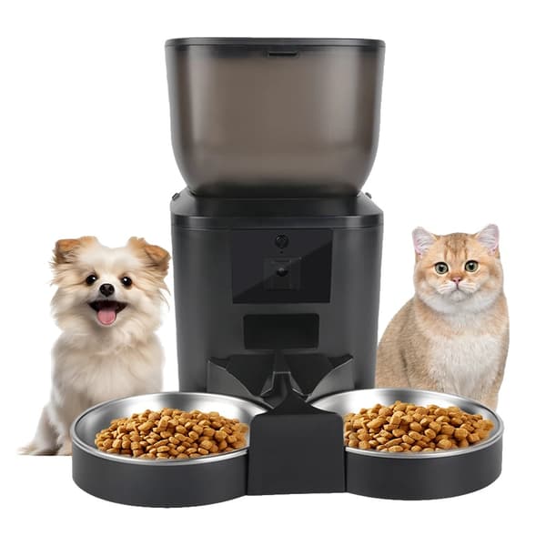 Automaattinen kissanruokinta, 4L suuri kapasiteetti, 1080P HD-kamera, älykäs sovellushallinta,musta
