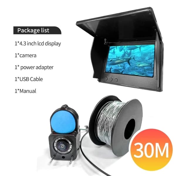 Bærbar Fiskefinder, 1080P Opløsning, 220° Synsvinkel,30m