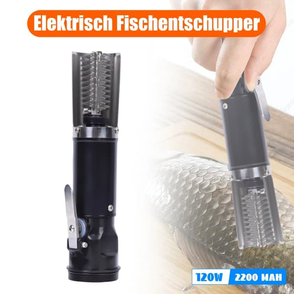 Elektrisk Fiskfjällskrapa, 125W Effekt, 20000 RPM Hastighet,Svart
