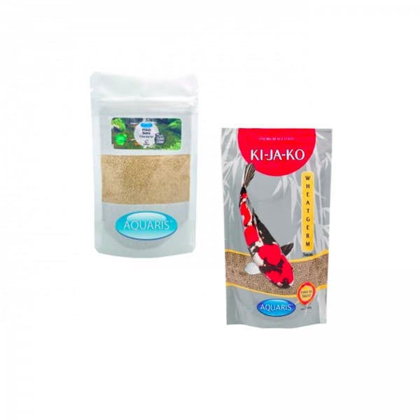 Sparesett Wheatgerm 1 kg / 3mm og rengjøring av dammer POND Bakto 50g fra Aquaris