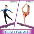 Miniatyrbillede 3 af 8: Balance Beam, 7 Fod Foldbar Bærbar Gulvbalancebjælke med Håndtag til Gymnaster, 82.5x4x2.5 tommer, Lilla