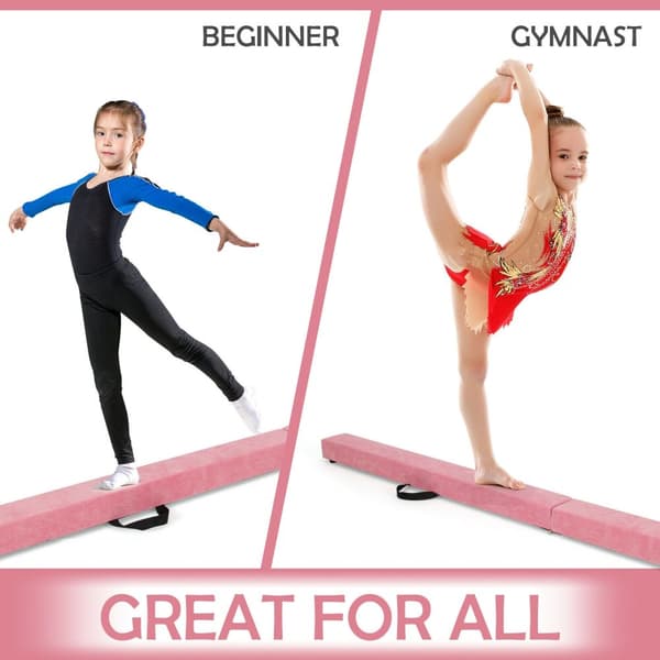 Gulv Balancebjælke, 82,5x4x2,5 tommer, Pink