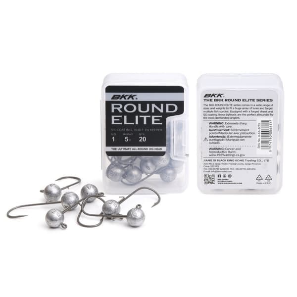 BKK Round Elite Jig Head 5g - 2/0# 20-pack