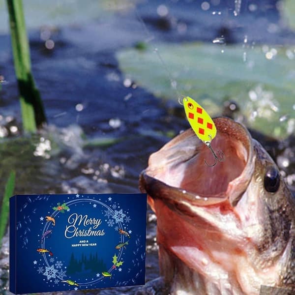 Senaste semesterpresenterna för vuxna män Tonårspojkar, 24 dagars nedräkning fiskebete fiskeredskap, överraskning fiskebete present till