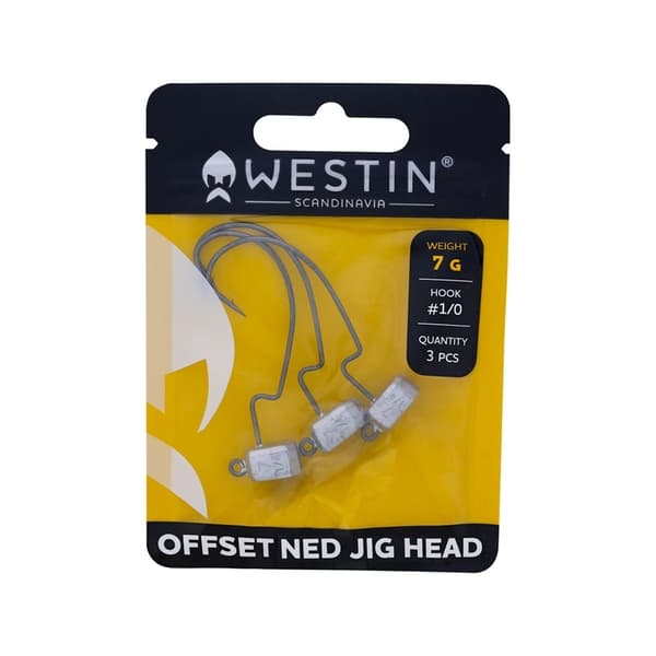 Westin Offset Ned Jig Head #3/0 7g Lead 3pcs