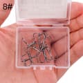 Miniatyrbild 3 av 6: FISKEKROKAR SVARTA METALLISKA DIAMANTSLIPTA ASK 10 st 8#