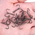 Miniatyrbild 4 av 6: FISKEKROKAR SVARTA METALLISKA DIAMANTSLIPTA ASK 10 st 8#