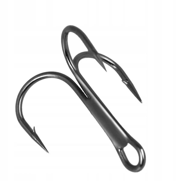 FISKEKROKAR SVARTA METALLISKA DIAMANTSLIPTA ASK 10 st 8#