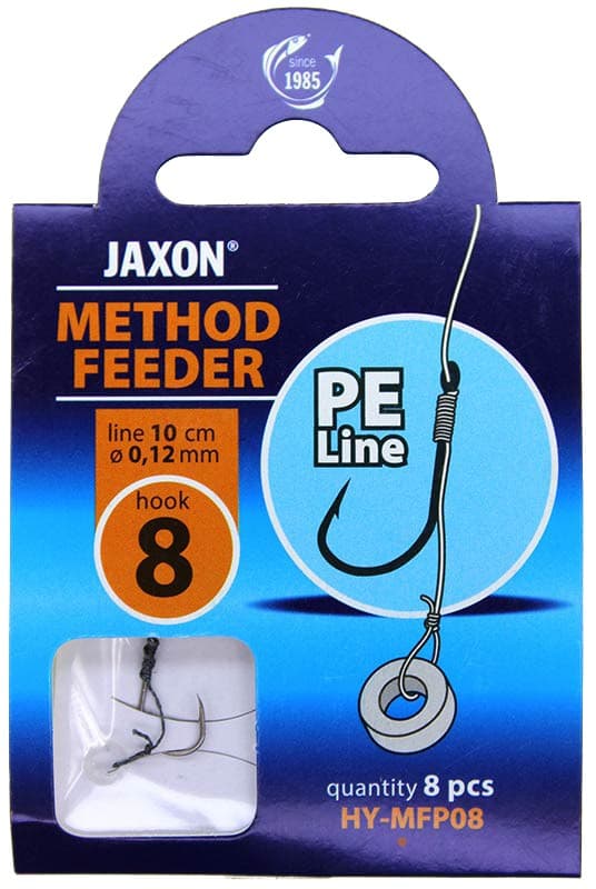 Jaxon METODE FØDER Knyttet Krog PÅ Flettet Line HY-MFP14 |HY-MFP14