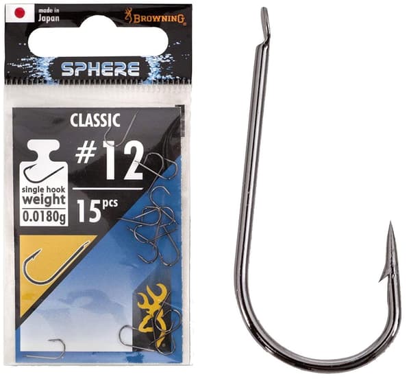 Browning Sphere CLASSIC Krog NR.12 SORT NIKKEL 4794012 / 15 stk.