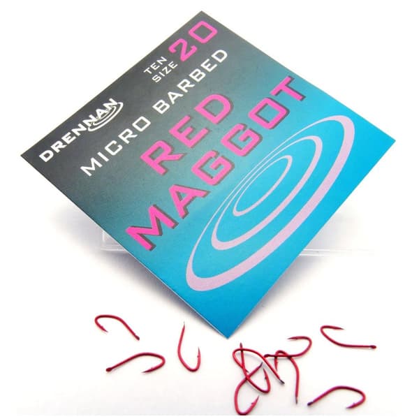 Krog Drennan Rød MAGGOT MIKRO BARBED NR. 20 HSRMGM020 |HSRMGM020