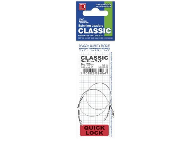 LEADER Dragon 40cm 9kg Quick LOCK SURFLON 7X7 stål UNIVERSAL 1-pack |PDF-56-309-40