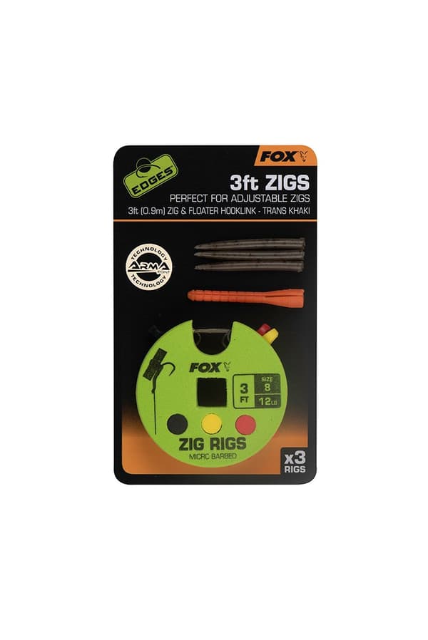 Fox Edges Zig Rig 8 - 12 paunaa 3 jalkaa x 3 | CCR191