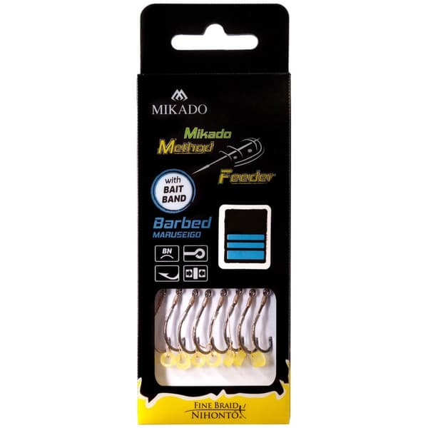 Method Feeder forfang med elastik, krog nr. 10, fletning 0,12 mm, 8 stykker