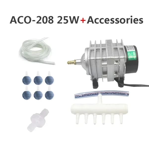 Akvarium luftkompressor, bärbar, elektromagnetisk, ACO-308 Tillbehör, EU-adapter 220V-50HZ