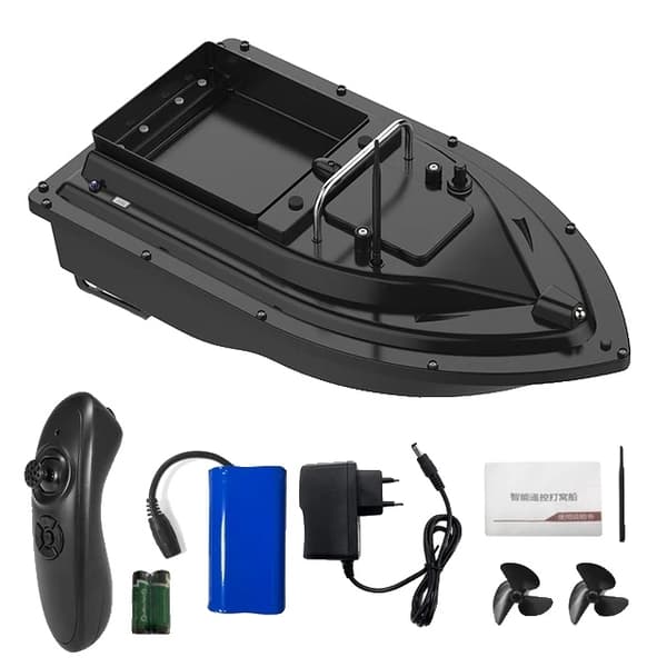 GPS Fiskebåt, Enstaka Betesbehållare, Fjärrkontroll, Grön 5200mAh Black 12000mAh