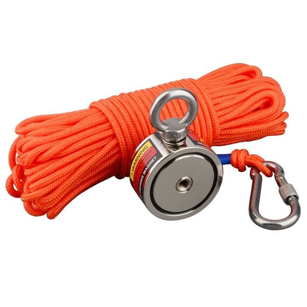 Magnetfiskesæt, 160KG Trækkraft, Holdbar Snor, Magnet og Reb