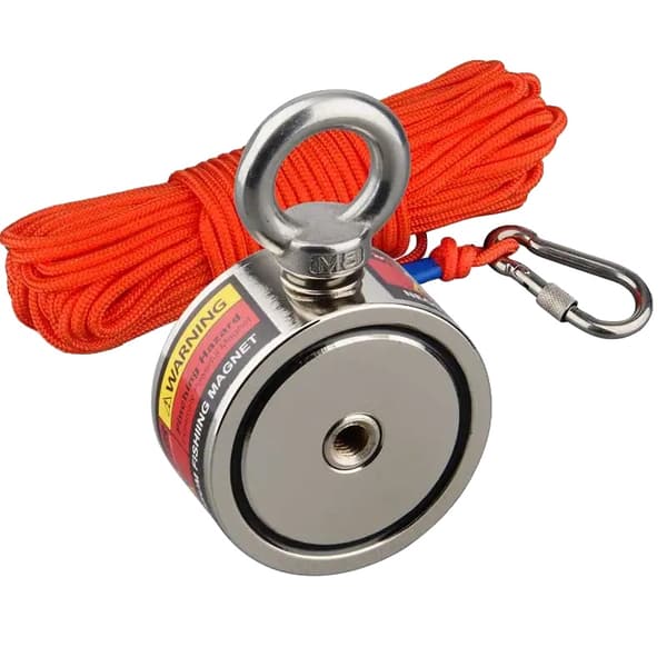 Magnetfiskesæt, 160KG Trækkraft, Holdbar Snor, Magnet og Reb