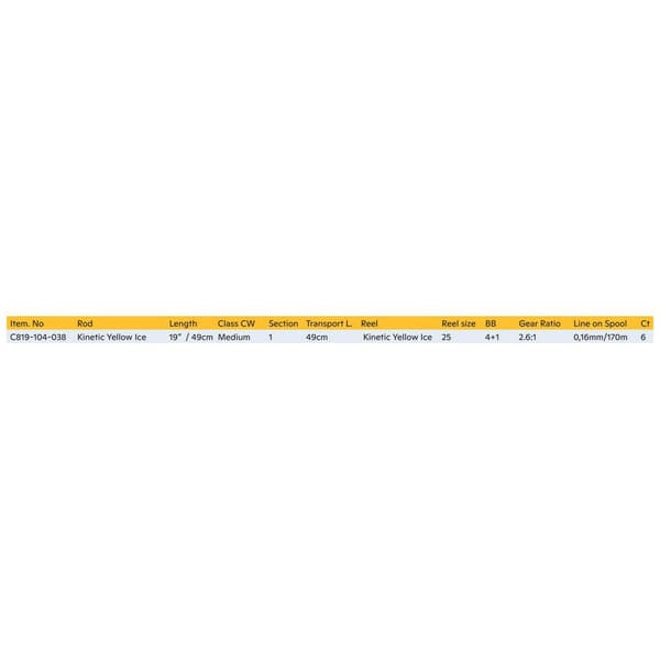 Kinetic Jigging Combo Yellow Ice Sort 0.48 m