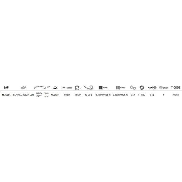 Abu Garcia Gen Ike Low Profile Combo Svart 1.98 m / 10-30 g