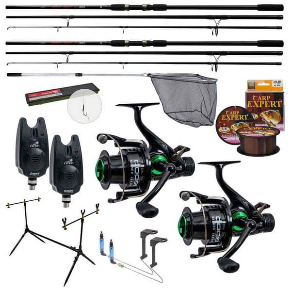 Carp Expert Carpfishing Combo Double Boilie Rod Pod Søvfarvet 3.90 m